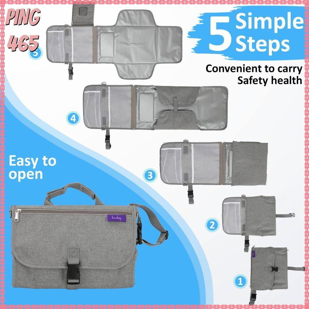 PINGD แผ่นรองเปลี่ยนผ้าอ้อม 2 in 1 Travel Changing Station Baby Essentials กระเป๋าผ้าอ้อม