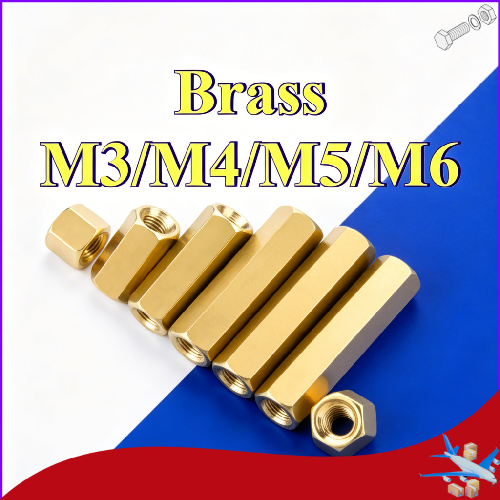 คอลัมน์แยกลูกเหล็กหกเหลี่ยมทั้งสองหัวทองเหลือง M3-M6 สำหรับบอร์ด PCB นำไฟฟ้า [DTY-XMB]