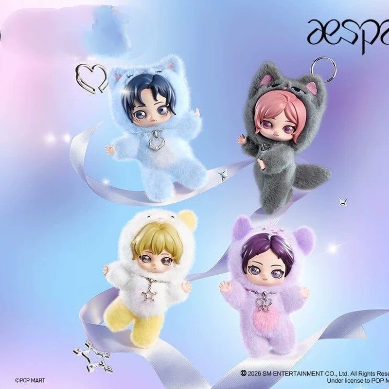 Aespa Plush Cute Friends Series ตุ๊กตาตุ๊กตา Mystery Box จี้อุปกรณ์ต่อพ่วงของเล่นของขวัญของแท้