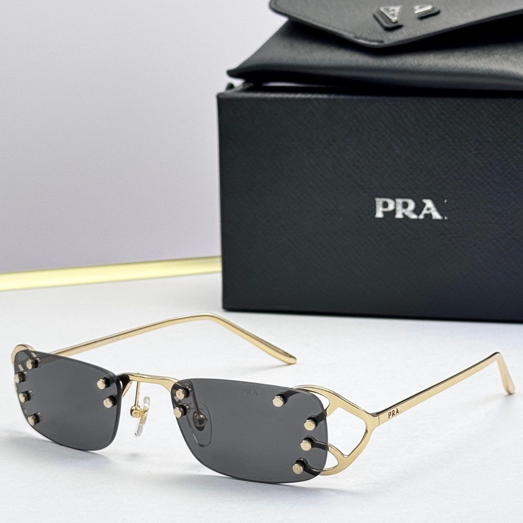 PRAD* New fashionable sunglasses, influencer style, street style, unique millennium-style metal glas