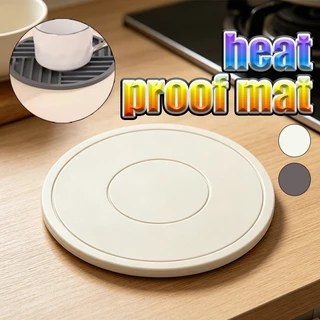 แผ่นรองหม้อ ซิลิโคนหนา 6.5MM ที่รองหม้อ กันความร้อน ทนความร้อนสูง ทรงกลม สำหรับครัว