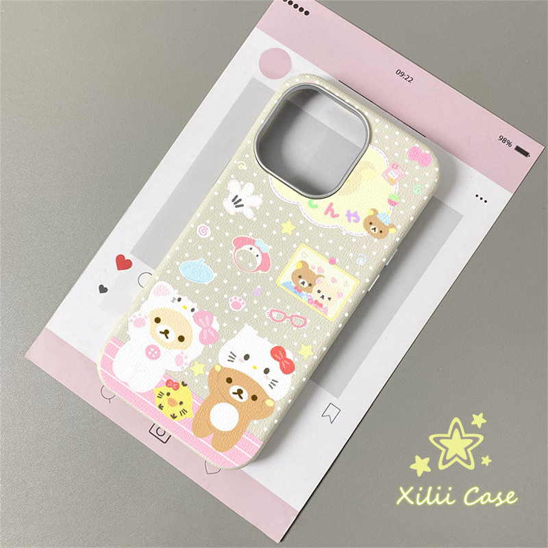 เคสผิวหนัง ลายมีโลดี้ ริลัคคุมะ คู่รัก น่ารัก สไตล์ฮิต สำหรับiPhone 16 11 17 13 AIR 14 15 12 Pro Max 15 16 Plus XR X ราคา ถูกที่สุด ดีลบีเคเค แกลเลอรีภาพที่ 5