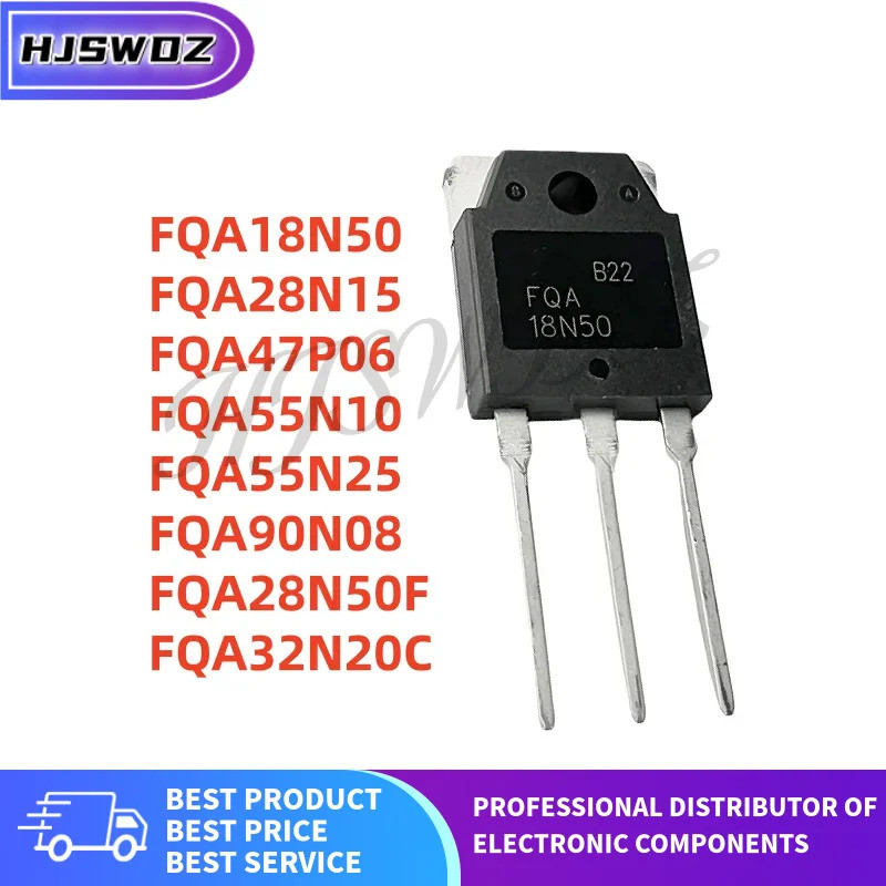5PCS TO-3P FQA18N50 FQA28N15 FQA47P06 FQA55N10 FQA55N25 FQA90N08 FQA28N50F FQA32N32N20C mos ในสต็อกช