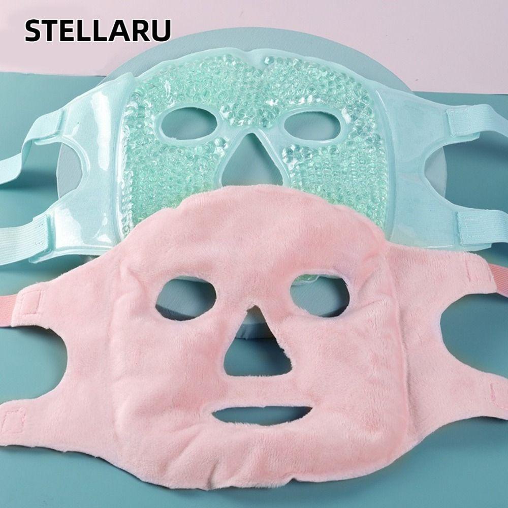 STELLARU Sleeping Ice Pack, บรรเทาความเมื่อยล้าเจลลูกปัดบีบอัด Ice Gel Eye Face, ลดความหมองคล้ําเย็นและร้อนความร้อนนํามาใช้ใหม่ลด Face Puff Skin Care Tool สําหรับผู้หญิง SPA