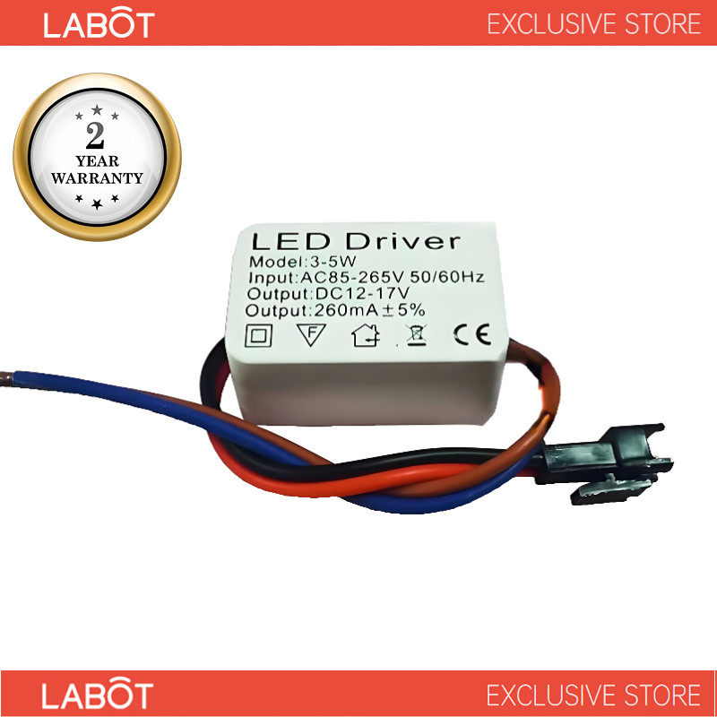 LABOT LED Driver แหล่งจ่ายไฟแยกภายนอก 1-3W 3-5W 4-7W 8-12W 12-18W 18-24W 240MA 250MA 260MA