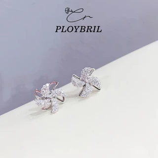 PLOYBRIL✨ต่างหูเงินแท้ Turn Of Fortune ต่างหูเงินแท้925 ต่างหูแฟชั่น ตุ้มหูเงินแท้ ต่างหูสไตล์กาหลี E065
