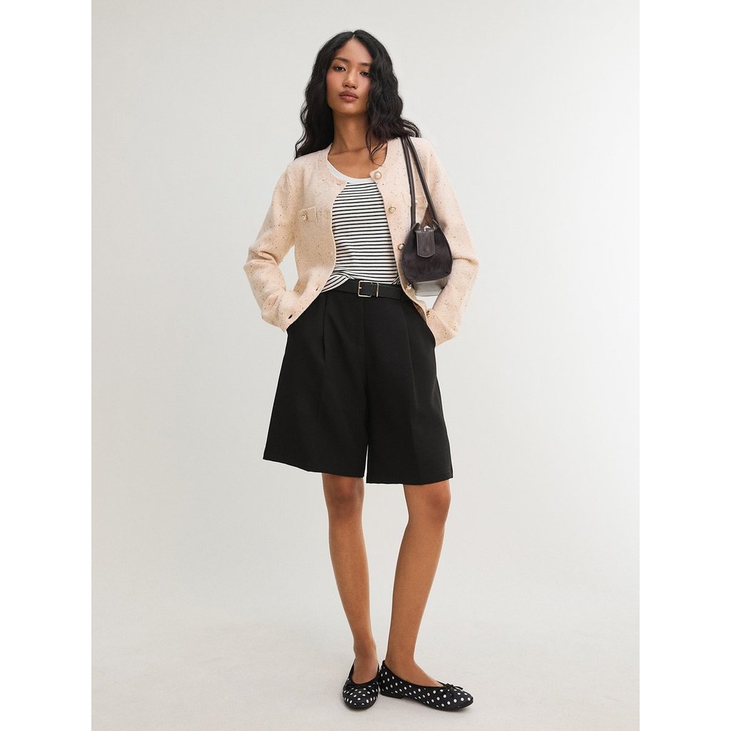 [Pomelo] เสื้อคาร์ดิแกนถักกระดุมมุก / Pearl Button Knit Cardigan