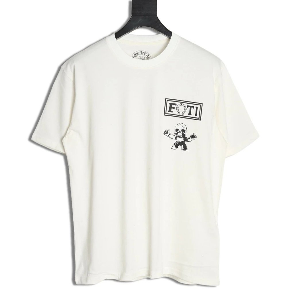 เสื้อยืดแขนสั้น CHORME HEARTS ลายกะโหลกศีรษะ