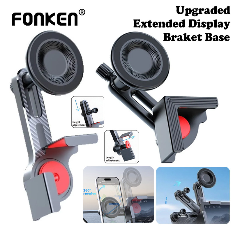 Fonken Car Central Screen ที่วางโทรศัพท์ในรถยนต์แบบแม่เหล็ก Anti-Shake Secure Grip Car Monitor Mount