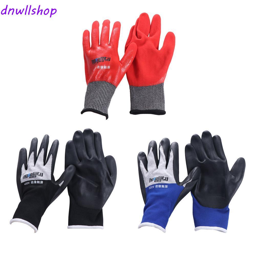 DNWLSHOP ถุงมือฉนวนไฟฟ้า, ความปลอดภัยภายในแรงดันไฟฟ้า 400V/500V ถุงมือป้องกันไฟฟ้า, หน้าจอสัมผัสน้ํา