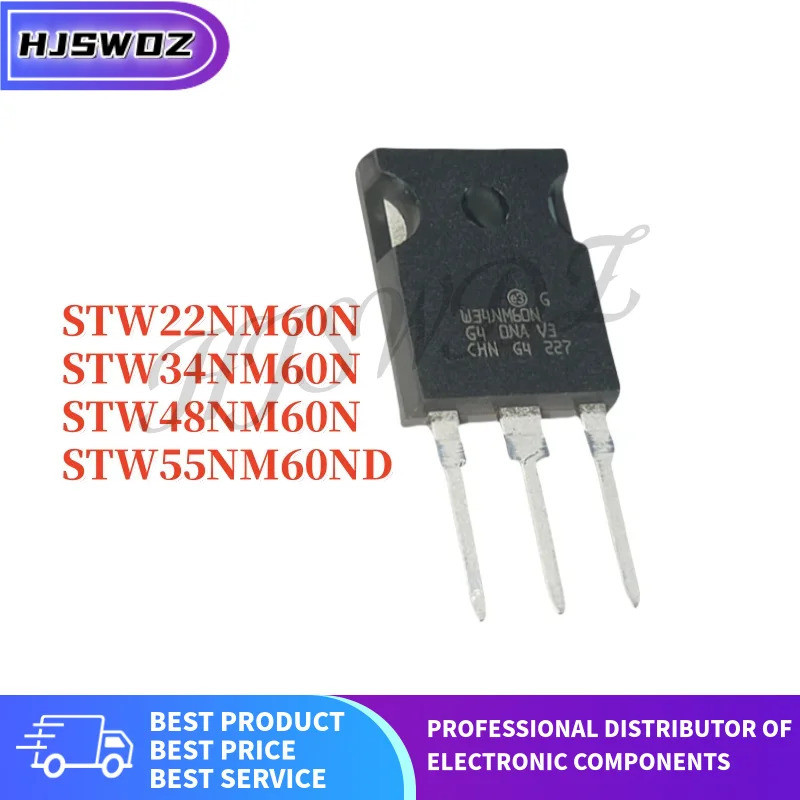 5 ชิ้น/ W34NM60N W48NM60N W55NM60ND W22NM60N STW34NM60N STW22NM60N STW48NM60N STW55NM60N STW60N TO-2