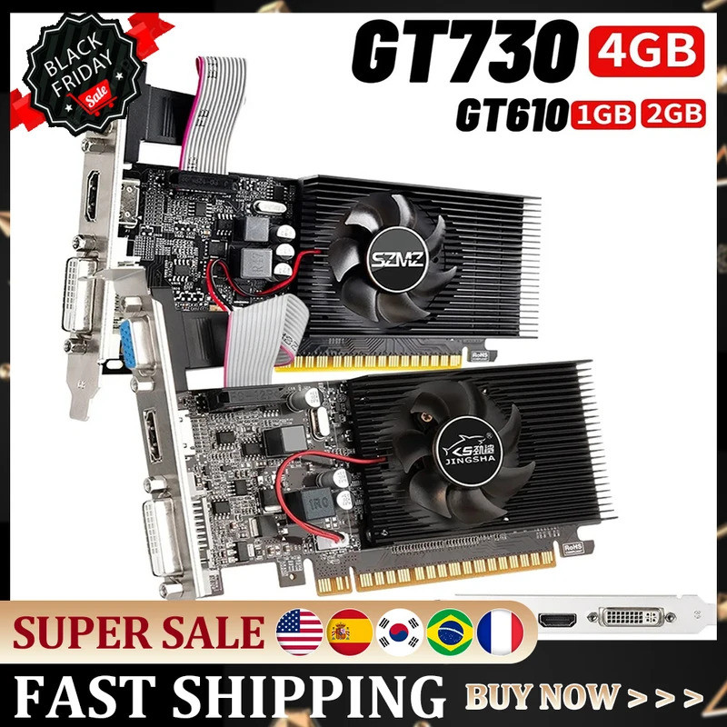 GT730 4GB DDR3 128Bit กราฟิกการ์ด HDMI รองรับพอร์ต VGA DVI กราฟิกการ์ดสําหรับเล่นเกม PCI-E2.0 16X สํ