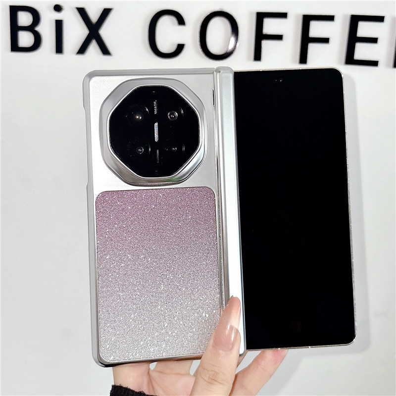 Bling Glitter Electroplated หนังสําหรับ Huawei Mate X7 X6 MateX7 5G Double Center Axes แม่เหล็กไร้สา