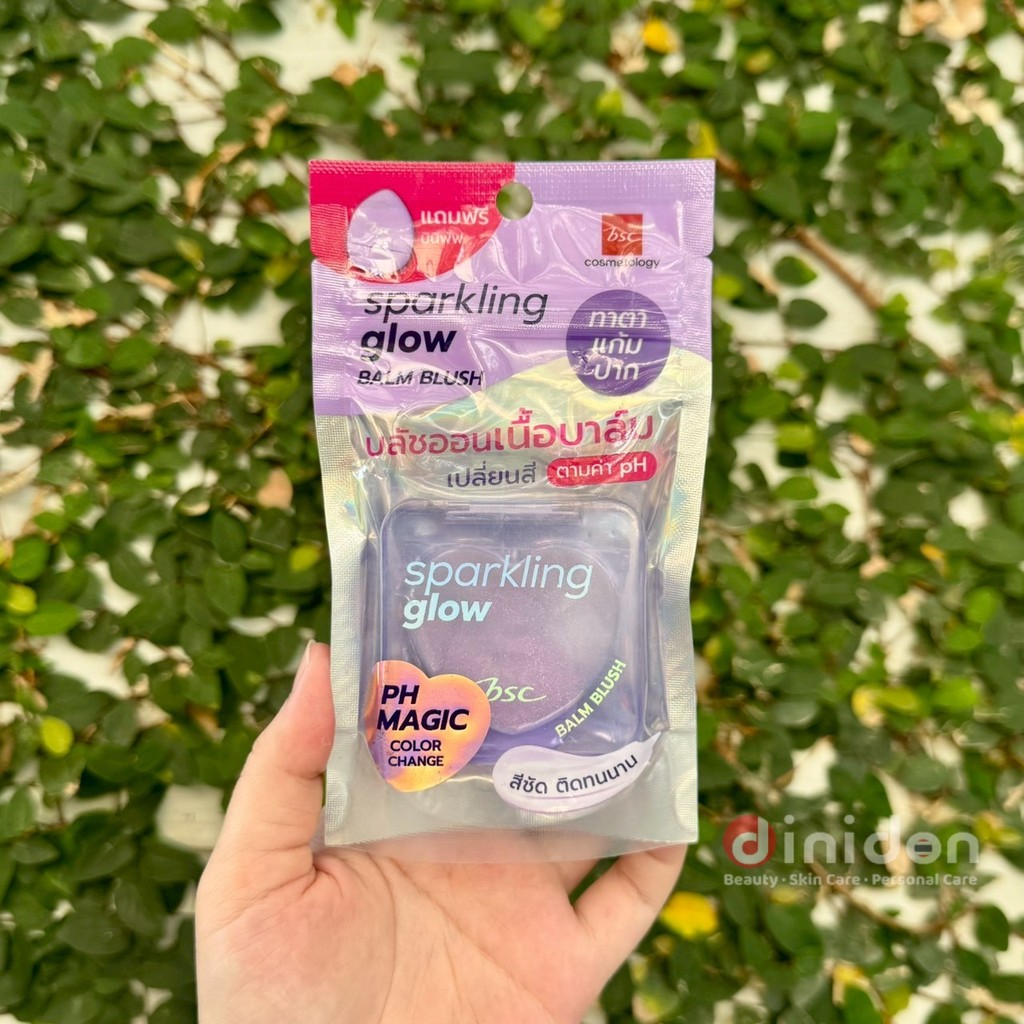 ((dinidon Shop)) [แถมมินิพัฟฟรีในแพ็คเกจ] BSC Sparkling Glow Balm Blush 3.7g.