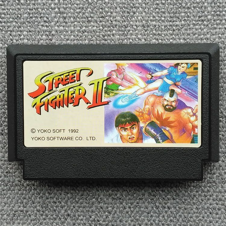 [การ์ดเกม Xiaobawang] FC การ์ดเกมคอนโซลสีขาวสีแดง < Street Fighter 2 > 4 คน Street Fighter/5 คน Stre