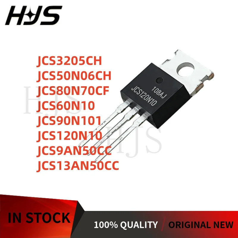 10 ชิ้น TO-220 JCS3205CH JCS50N06CH JCS80N70CF JCS60N10 JCS90N101 JCS120N10 JCS9AN50CC JCS13AN50CC ช