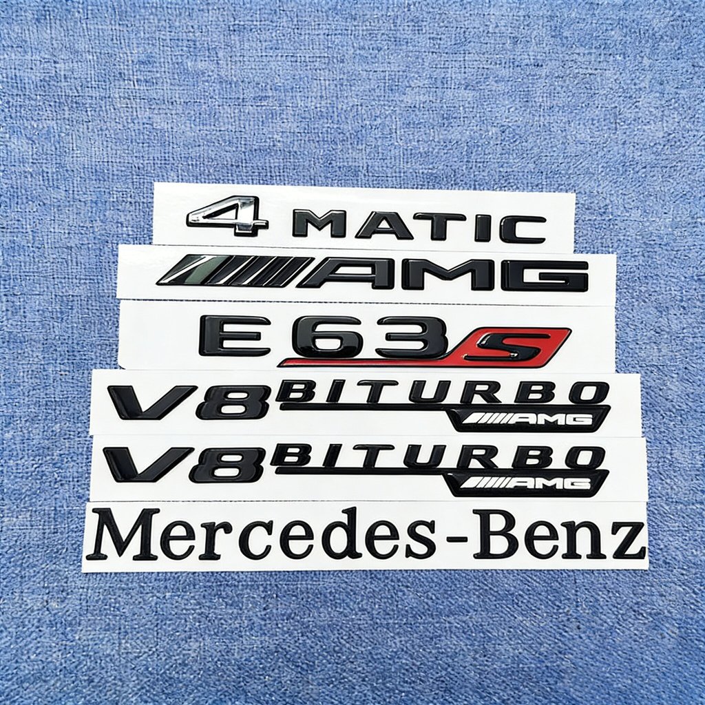 Ben E300L E200L E260L ดัดแปลง AMG E43 E53 E63 Tail Mark Fender Side Mark รถ Mark
