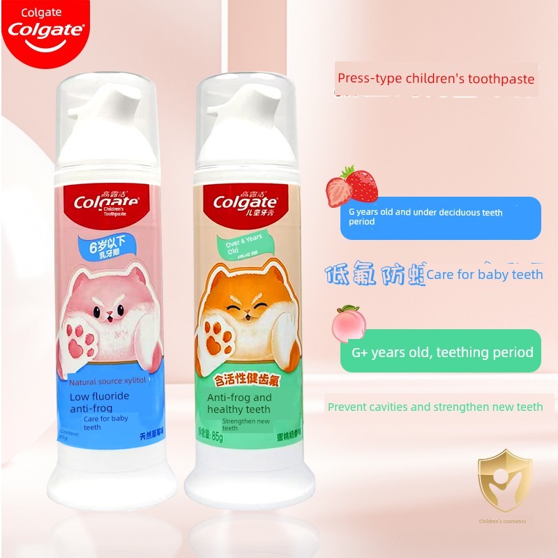 ยาสีฟัน ยาสีฟันสําหรับเด็ก Colgate 85g Baby Upright Push-Up รสผลไม้ฟลูออไรด์ฟันเพื่อสุขภาพ Anti-Cavity Anti-Tooth