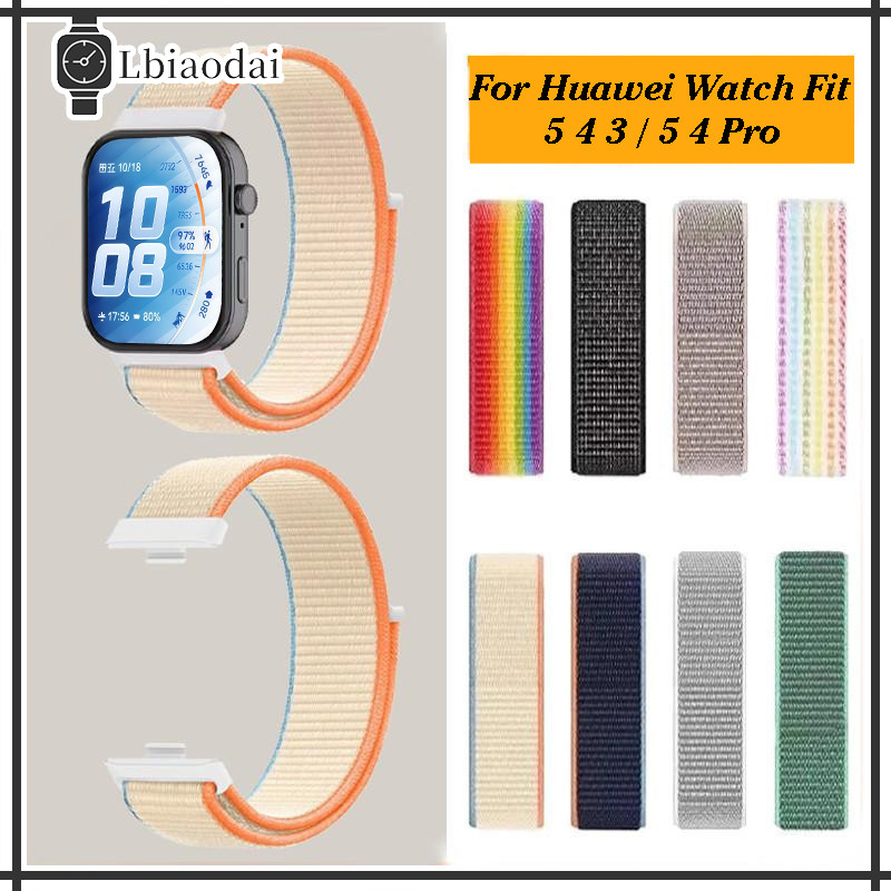 สายคล้องห่วงไนลอน for Huawei Watch Fit 5 4 3 / 5 Pro / 4 Pro แหวนไนล่อนเปลี่ยนเทปปรับได้นาฬิกาอัจฉริยะ