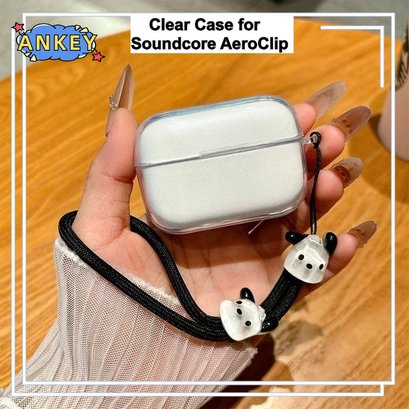 Clear Case for SoundCore AeroClip Open-Ear Earbuds Protective Case Transparent Anti-drop Soft Case Personality