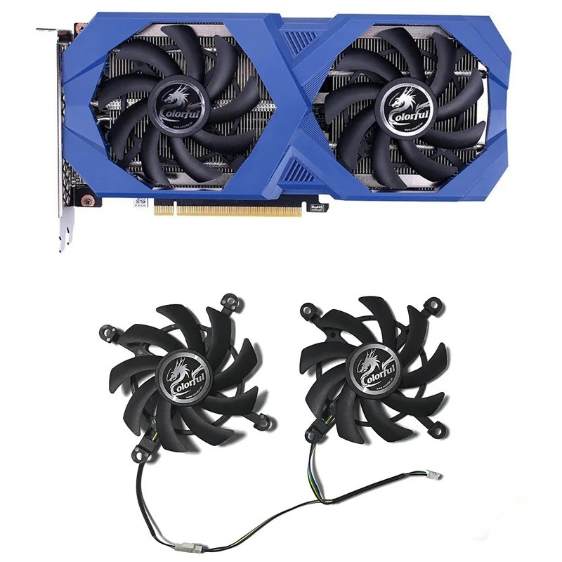 2pcs ใหม่ 85 มม.RTX3060 GPU Cooler พัดลมระบายความร้อนสําหรับสีสัน Geforce RTX 3060 Ti RTX3060 NB Duo