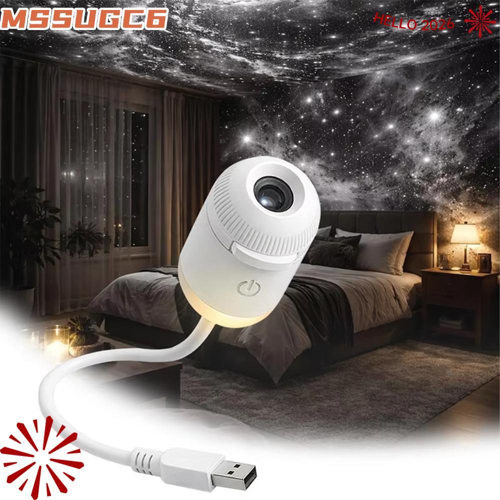 IMSSUG Galaxy Star Projector ปรับความสว่างได้ 360° Rotation Starry Sky Projector, USB Powered Portab