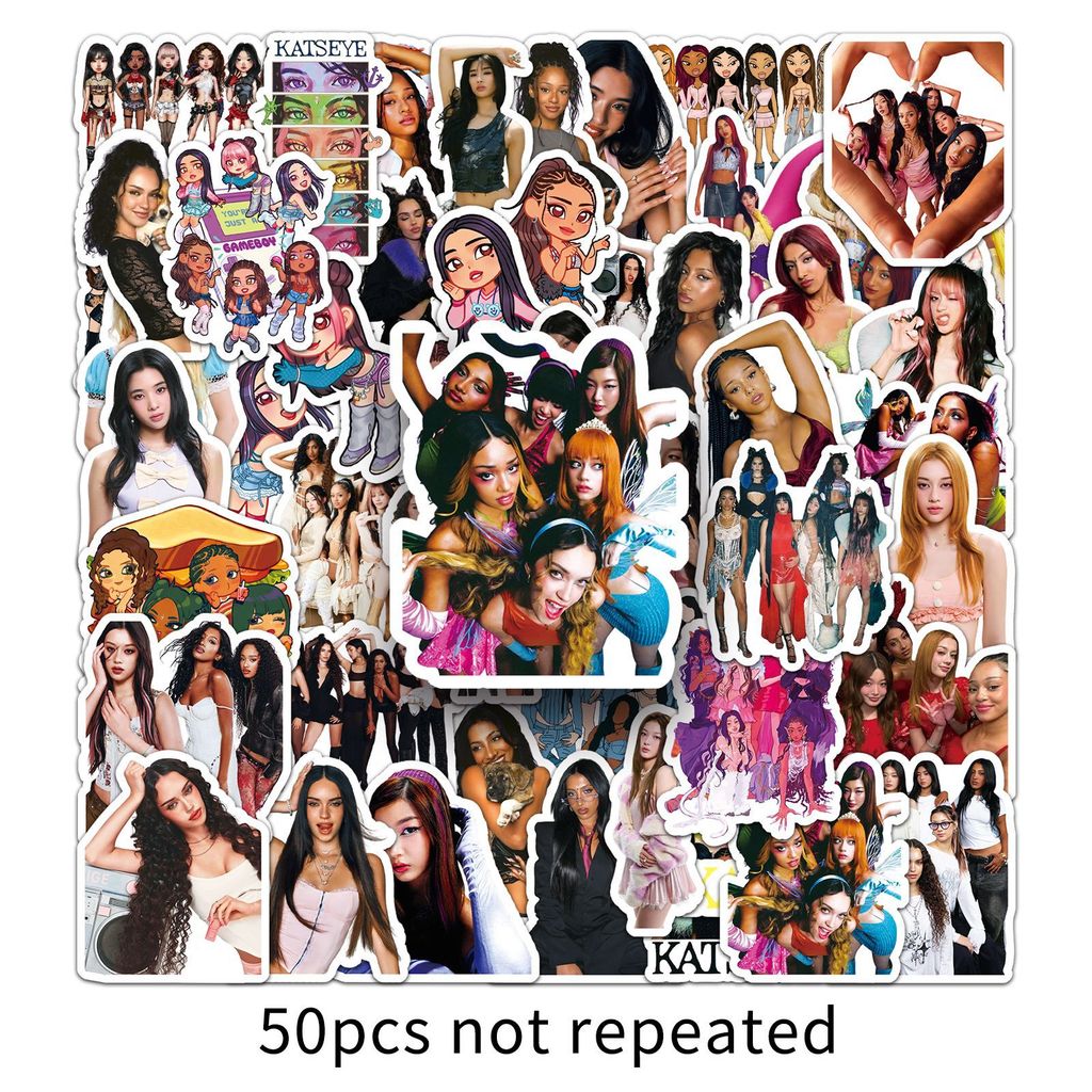 50 ชิ้น KATSEYE สาวกลุ่มสติกเกอร์ Sophia Laforteza Merch กันน้ํา Decals สําหรับเคสโทรศัพท์เครื่องเขียนตกแต่ง