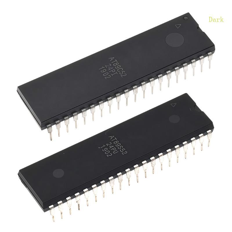 Dark AT89C52 24MHz Microcontroller Robust เปลือกพลาสติกสําหรับอิเล็กทรอนิกส์การใช้ระยะยาว