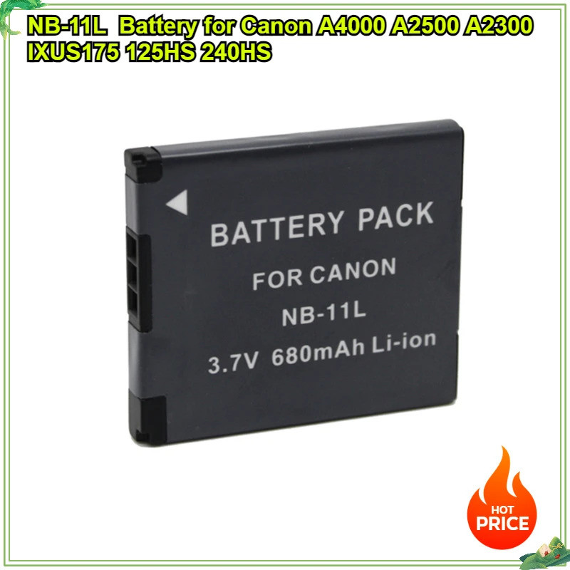 NB-11L 3.7V 680mAh Digital Camera Battery for Canon PowerShot A3400 A4000 A3500 SX430 SX420 IXUS 285