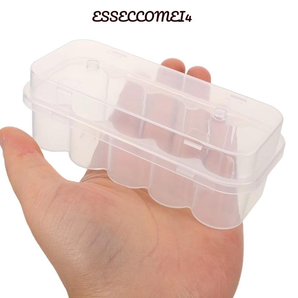 ESSECCOMEI4 Microtube กล่องเก็บ, 2/10/24-Slot Vial Storage, 3/5/7/10mL พลาสติกวางซ้อนกันได้กล่องหลอดแช่แข็งตู้เย็น Organizer
