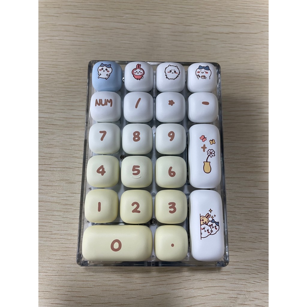 คีย์แคป คีย์แคปใส Mog Dessert House Digital Area Keycap pbt วัสดุระเหิดเหมาะสําหรับเครื่องคิดเลขการเงินสต็อกคีย์บอร์ด Keycap