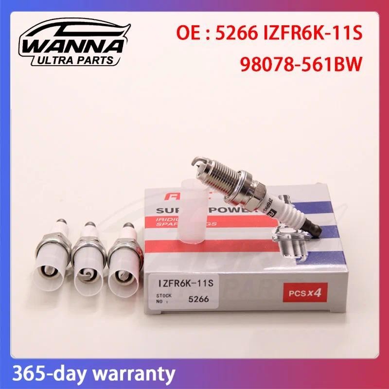 4 ชิ้น OE 5266 IZFR6K11S 98078561BW หัวเทียนอิริเดียมสําหรับ HONDA ACCORD CIVIC CRV ELEMENT LEGEND O