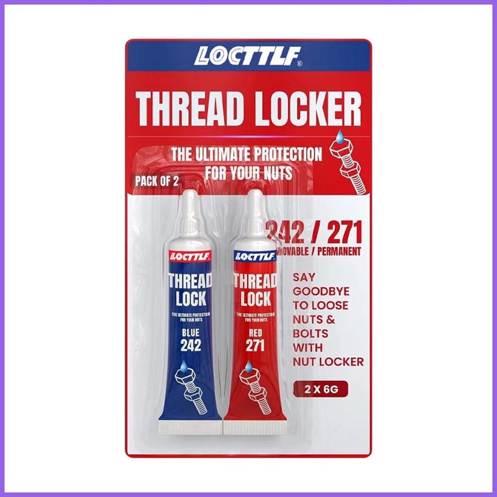 Thread Sealant 6ml Medium High Strength Blue และ Red Thread Lock Sealant สําหรับ Nuts Bolts เครื่องใ