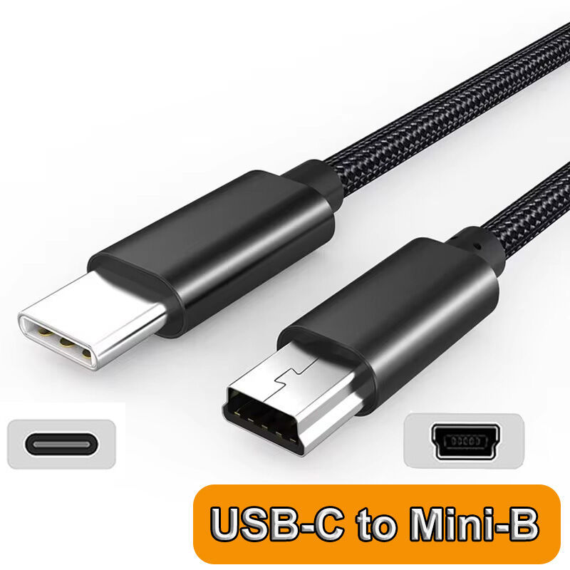สายอะแดปเตอร์ USB Type C ถึง Mini USB สําหรับกล้อง MP3 MacBook Pro USB-C ถึง Mini-B สายชาร์จข้อมูล T