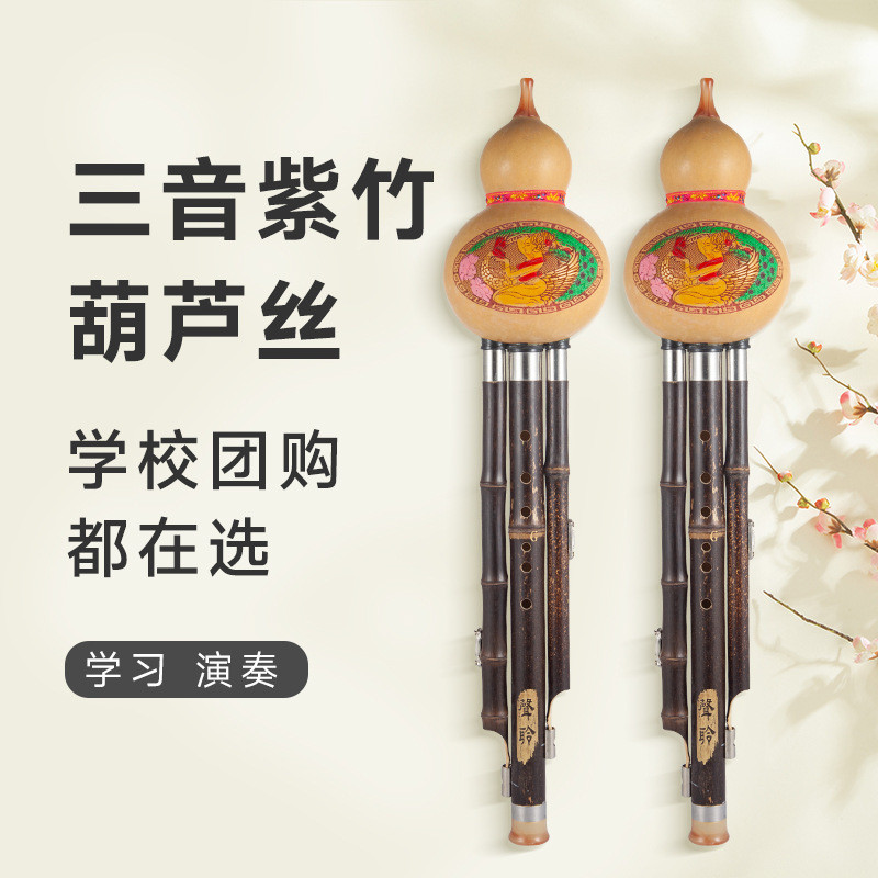 ไม้ไผ่สีม่วง Gourd Silk A Tuning Drop B Tuning C Tuning D Tuning F Tuning G Tuning ผู้ใหญ่เด็กนักเรี