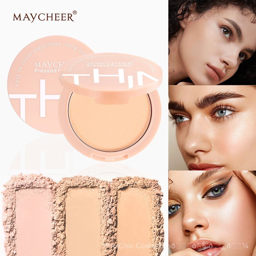 MAYCHEER MAYCHEER น้ําหนักเบากันน้ํา Pressed Powder คอนซีลเลอร์ธรรมชาติ Lasting Fixing แต่งหน้า Beau