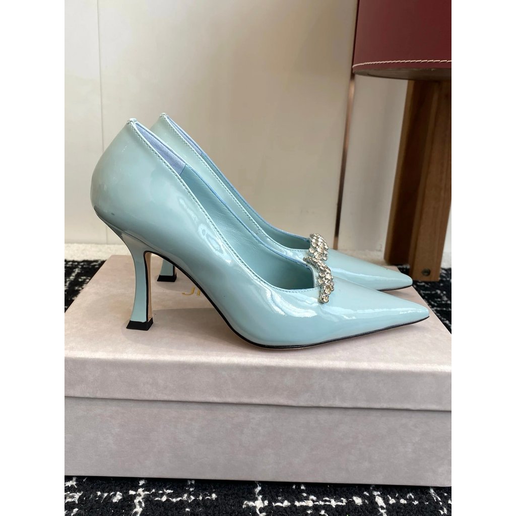 2025.9.1-8-9 ซม. ส้น Chou Yangjie Jimmy Choo JC รองเท้าส้นสูง