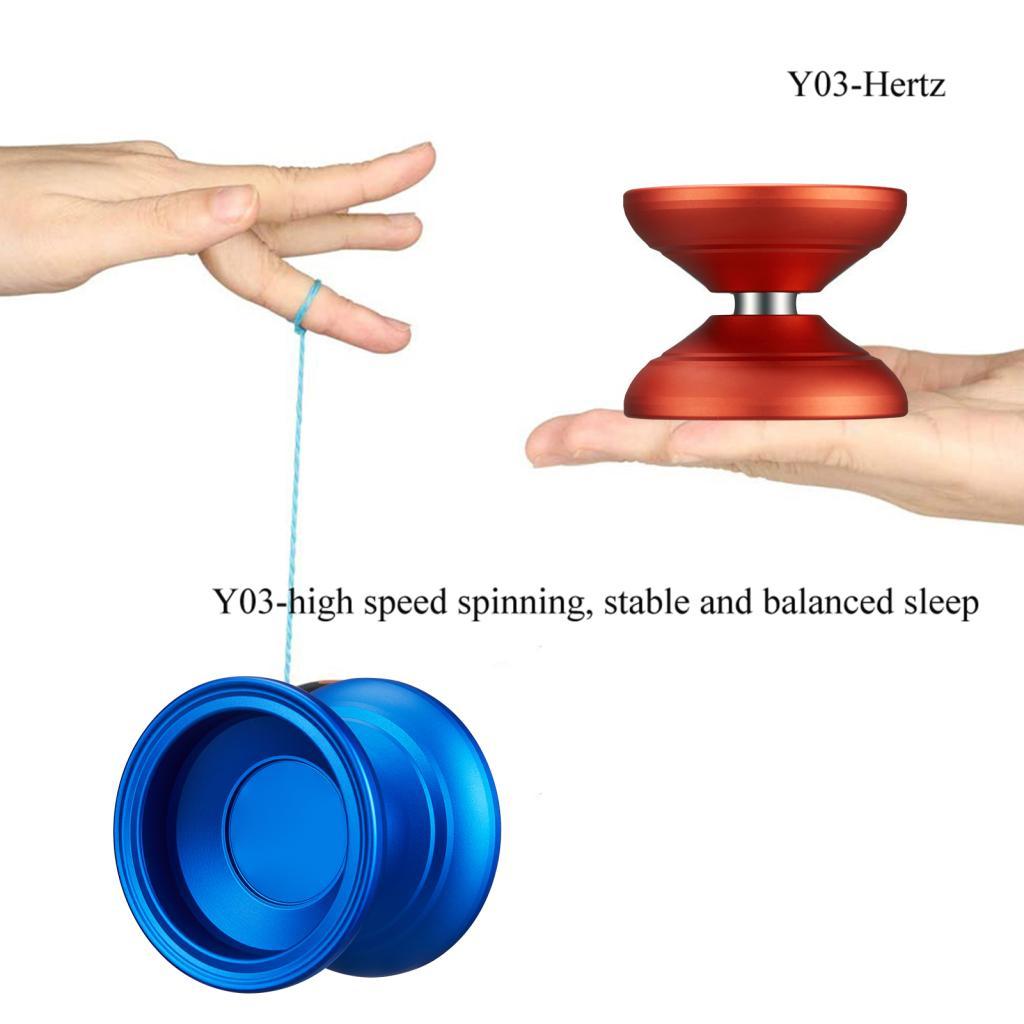 Ujewndju POENVFPO 8 Ball U Bearing Yoyo มืออาชีพผู้ใหญ่ตอบสนองสําหรับผู้เริ่มต้นเด็กด้วย String (สีฟ
