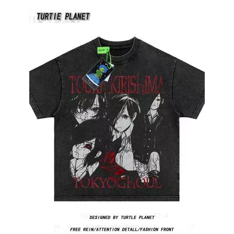 [มีสินค้า] เสื้อยืดแขนสั้นลายอนิเมะ Tokyo Ghoul Touka Kirishima รุ่นใหม่ คอกลม ใส่ได้ทั้งชายและหญิง 