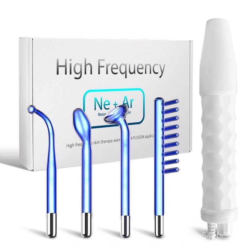 High Frequency Facial Machine Electrotherapy Wand Glass FUSION Neon + Argon Wands Remove wrinkles In