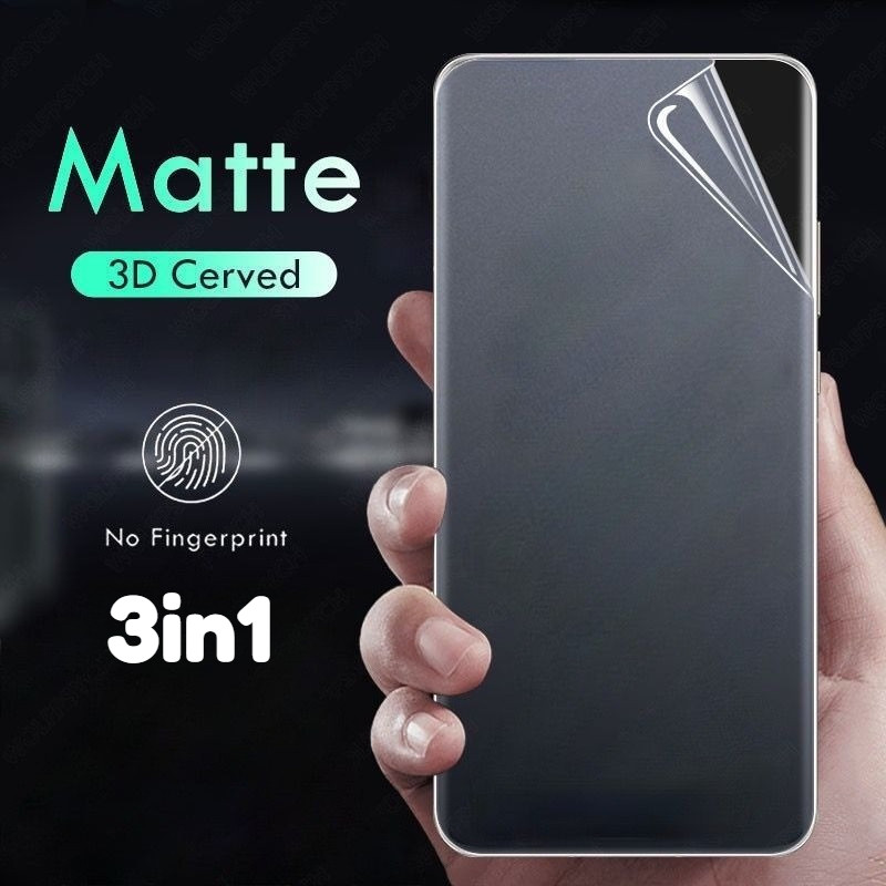 3in1 Matte Frosted Hydrogelฟิล์ม + คาร์บอนไฟเบอร์กลับฟิล์มสําหรับVivo X300 X200s X200 Ultra Pro mini