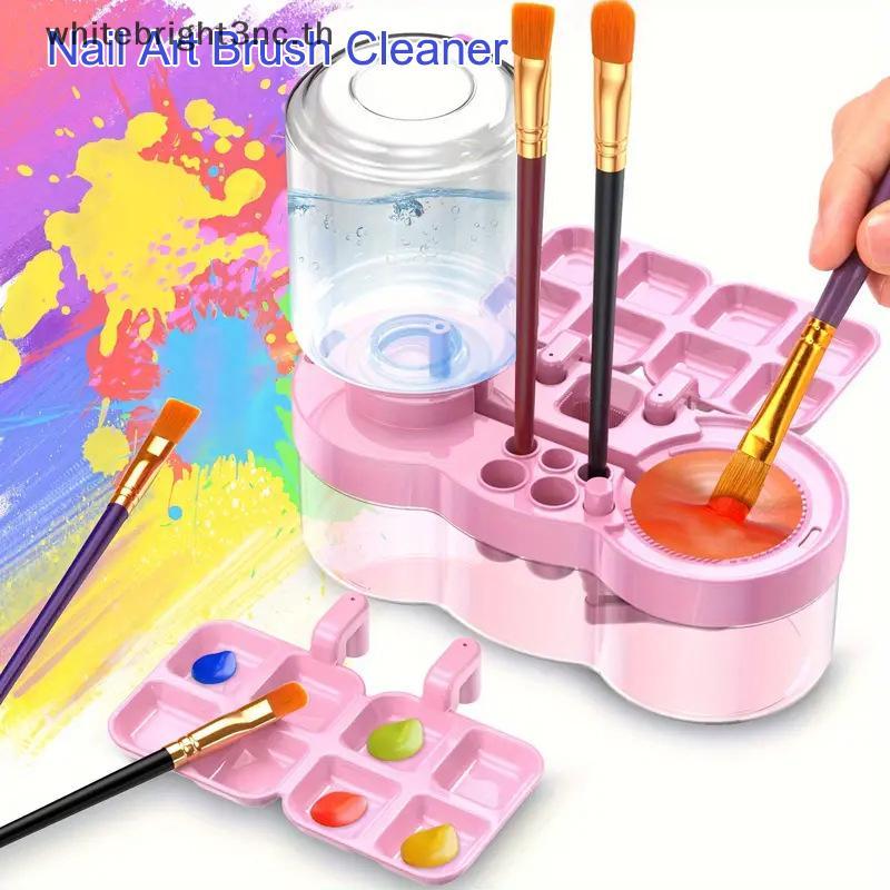 L&Z Nail Art Brush Washer with Drain Button Paint Brush Clean Device Automatic Water Circulation For Nail Art Brush.