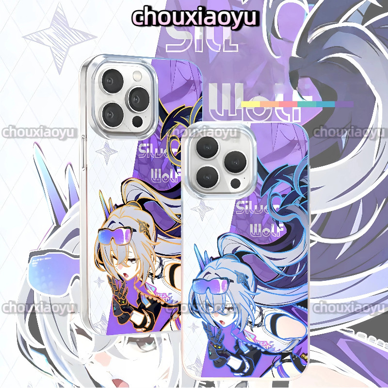 เหมาะสําหรับ VIVO IQOO15 IQOO13 IQOO12 IQOONeo10 IQOOZ9 X300 Pro Y36 V70 V27 V29 V30 V40 เคสโทรศัพท์ ‌Honkai Star Rail‌ Silver Wolf อะนิเมะ Aurora การเปลี่ยนสี