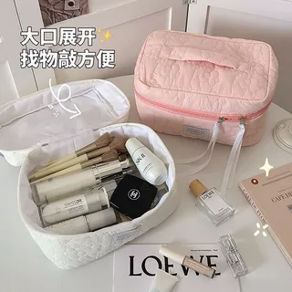Ins Style Candy Color Cosmetic Bag Large Travel Storage Cosmetic Bag High-Value Outing Portable Portable Portable Storage Box