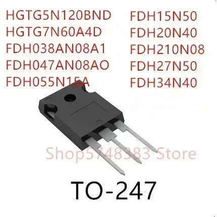 5pcs HGTG5N120BND HGTG7N60A4D FDH038AN08A1 FDH047AN08AO FDH055N15A FDH15N50 FDH20N40 F247F4N40 FDH20