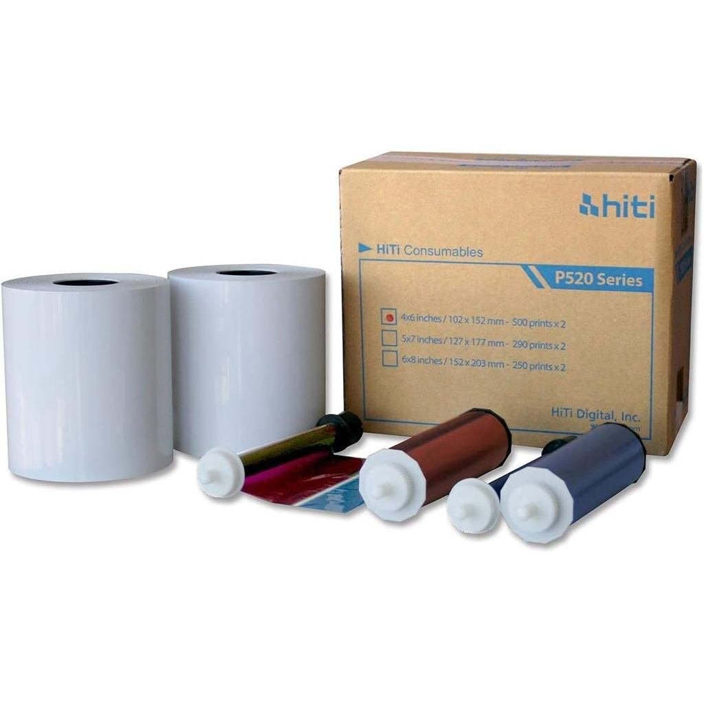 สื่อ HiTi 4x6 สําหรับเครื่องพิมพ์ Hiti P525L และ P520L ชุดกระดาษและริบบิ้น (รวม 1000 พิมพ์ ขนาด 4x6 