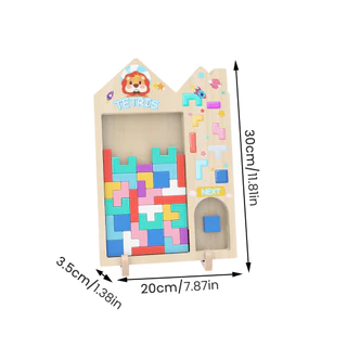 BABY ของเล่นตัวต่อไม้ Tetris บล็อกไม้ จิ๊กซอว์ เกมสมดุล เสริมพัฒนาการเด็ก เล่นได้หลายแบบ