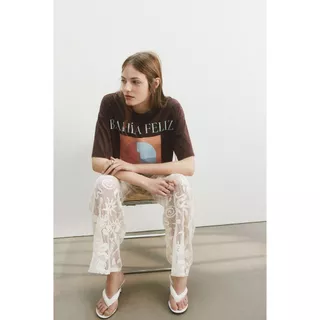 H&M(เอชแอนด์เอ็ม) เสื้อยืดโอเวอร์ไซส์พิมพ์ลาย ผู้หญิง 1341689_2