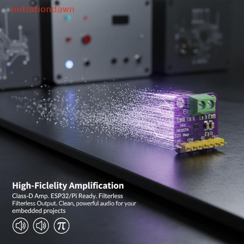 [Initiationdawn] MAX98357 I2S 3W Class D Amplifier Module Energy Effictainless DAC forpact IoT Audio