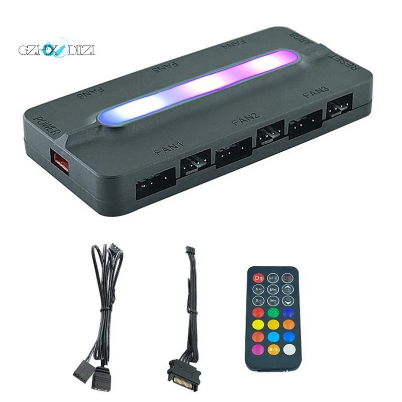 GzhxdiiziARGB Controller 5V/3Pin ARGB 4Pin พัดลม PWM HUB PWM ARGB พัดลม Hub ARGB Hub Splitter สําหรั